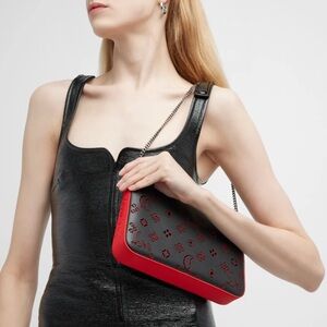 Christian Louboutin Loubila Loubinthesky Perforated Pouch Shoulder Bag